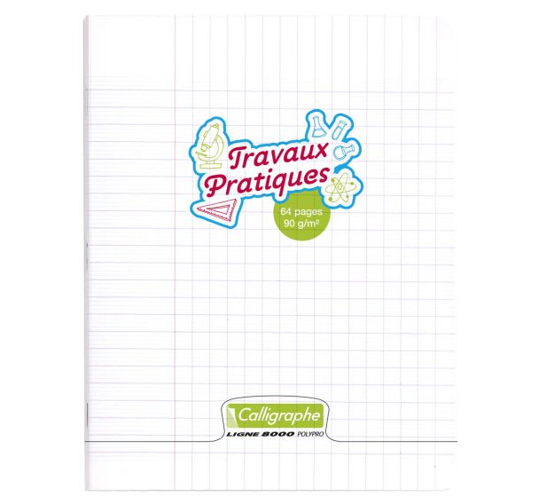Calligraphe T.P. Cahier piqué incolore 17x22cm 64p séyès/uni 90g - Lot de 10