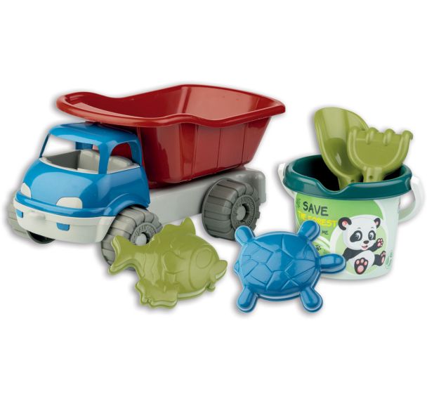 Camion et jeux de plage en plastique recyclé