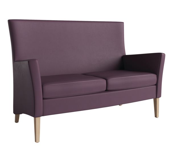 Canapé 2 places Manhattan dossier bas tissu enduit vinyl Valencia Mobitec