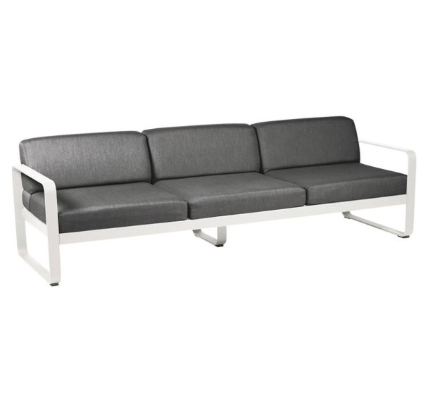 Canapé 3 places Bellevie coussins gris graphite Fermob