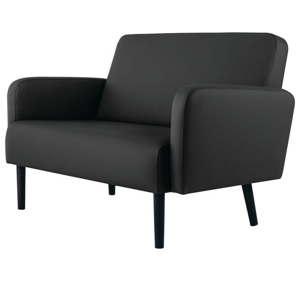 Canapé 3 places Lisoa pied noir enduit PVC Paperflow