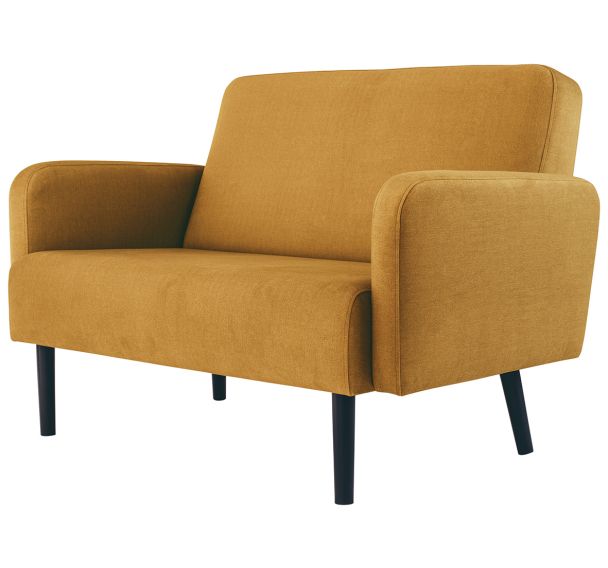 Canapé 3 places Lisoa pied noir revêtement tissu polyester Paperflow