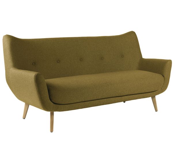 Canapé Luzy 3 places pieds bois tissu M1 GGI