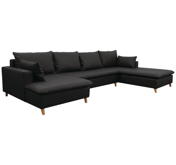 Canapé Milaré + méridienne longue à droite PVC classé non feu MMP