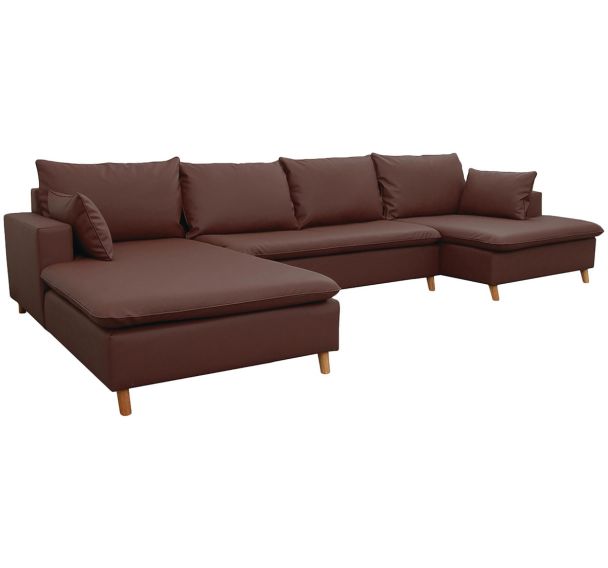 Canapé Milaré + méridienne longue à gauche PVC classé non feu