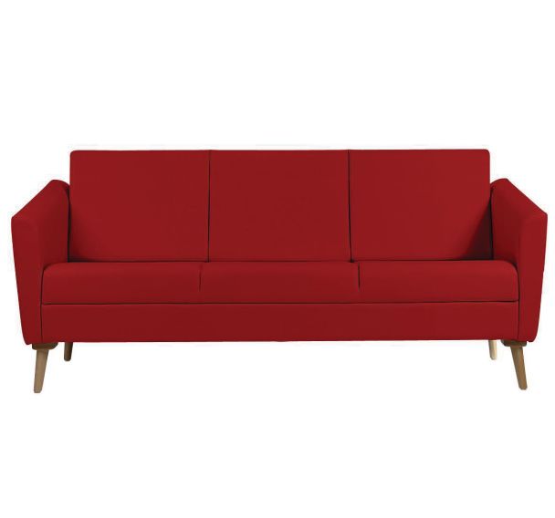 Canapé Wind 3 pl dossier haut pied bois GGI