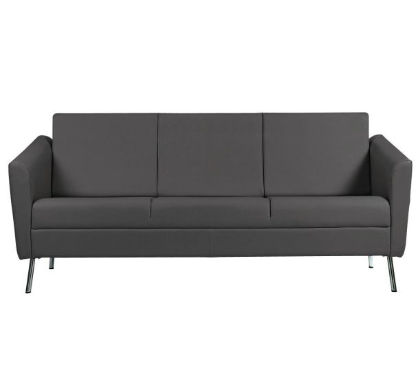 Canapé Wind 3 places dossier haut pied métal tissu enduit PVC M1 GGI