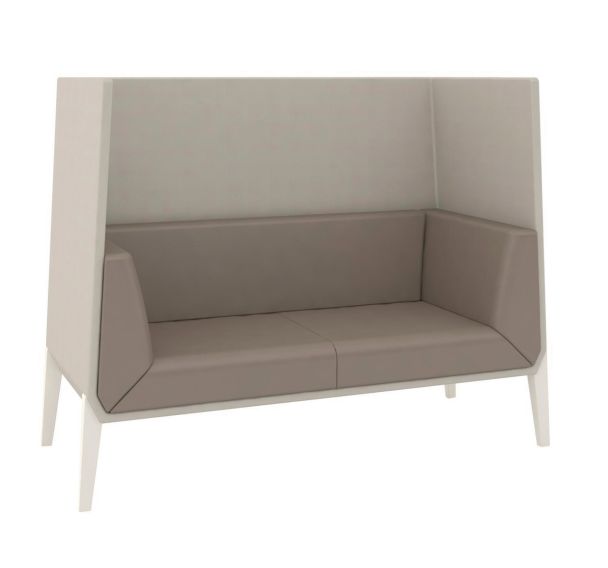 Canapé haut 2 places Accord pied métal enduit PVC Quadrifoglio