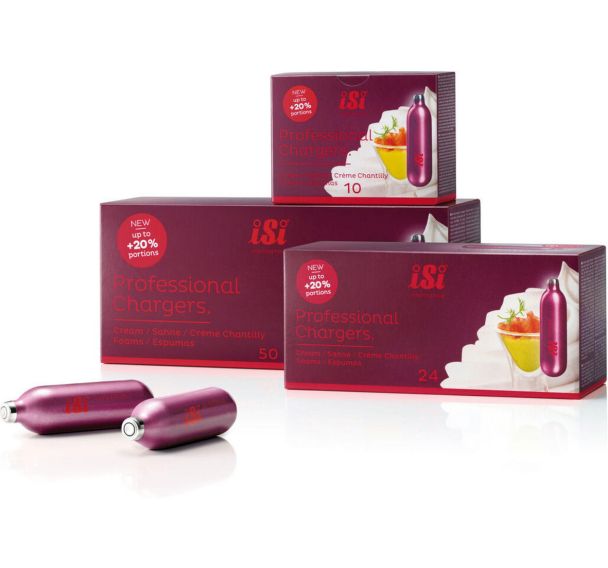 Capsule N2O professionnelle pour siphon Isi - Lot de 24