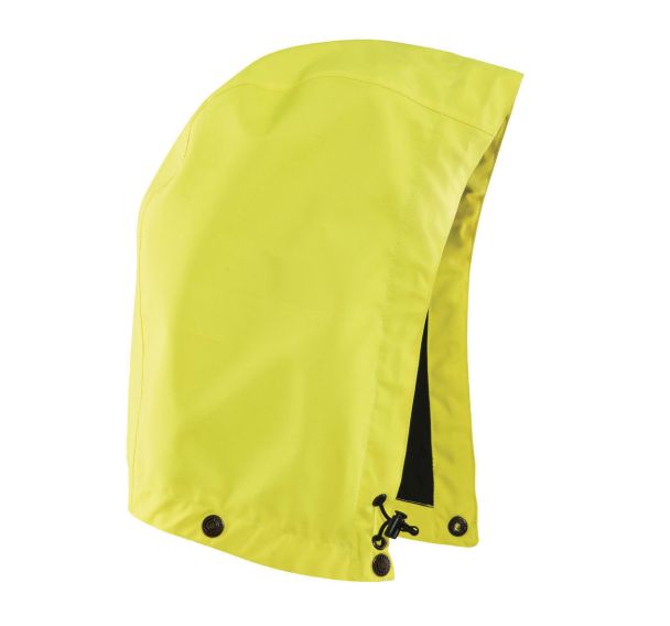 Capuche haute visibilité fluorescente jaune, doublure polyester