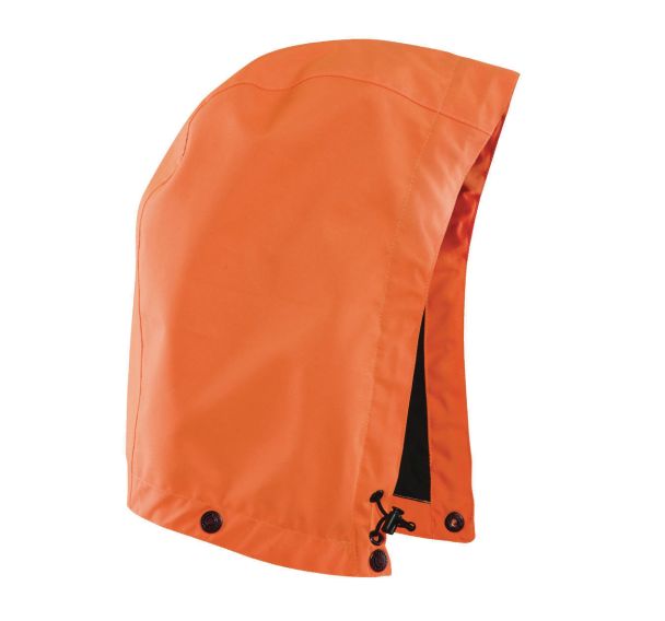 Capuche haute visibilité fluorescente orange, doublure polyester