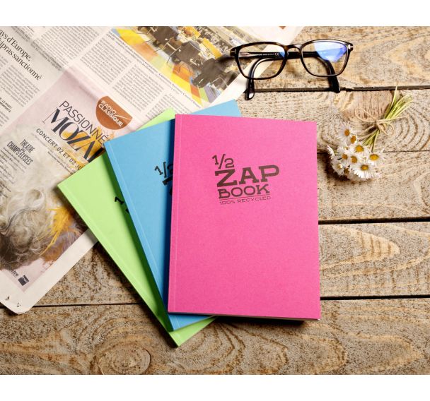 Carnet 1/2 Zap Book 80g spiralé - Clairefontaine