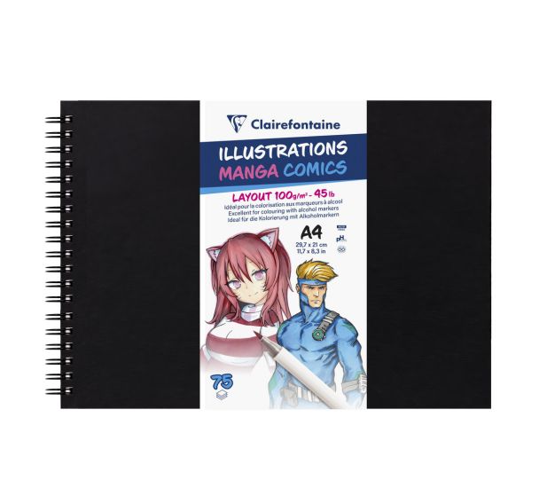 Carnet Layout Illustration Manga 100g - Clairefontaine