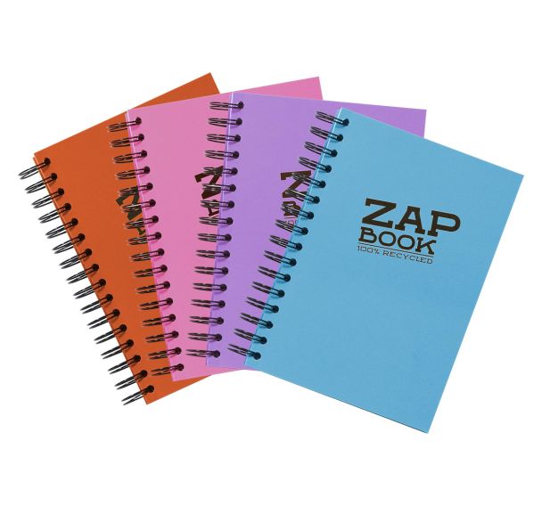 Carnet Zap Book 80g spiralé assortiment 2 - Clairefontaine