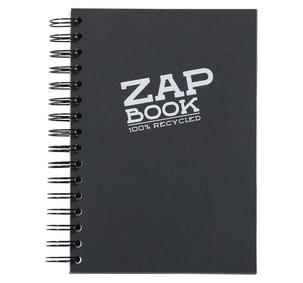 Carnet Zap Book 80g spiralé noir - Clairefontaine