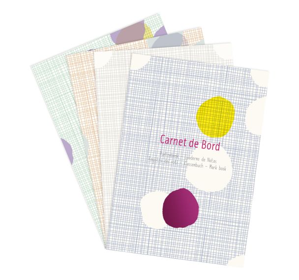 Carnet de bord assortiment ''Fantaisie'' Int'l piqué 14,8x21cm 40p - Lot de 10
