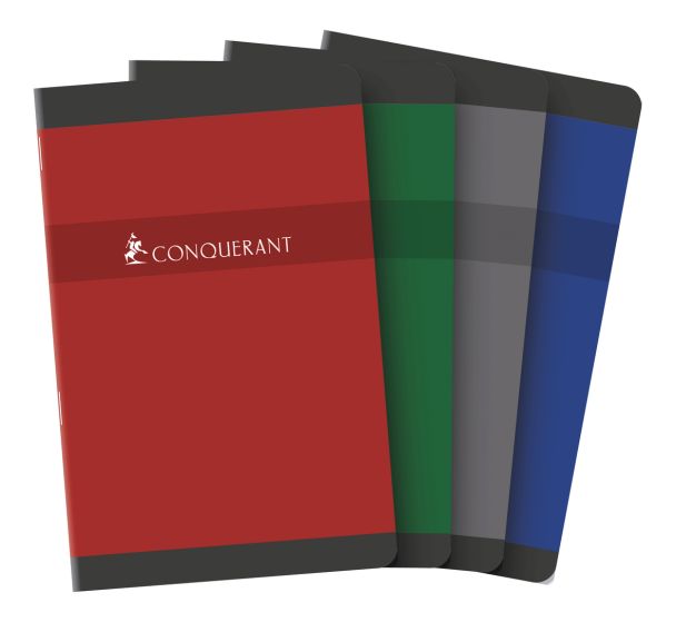 Carnet piqué 96 pages 11x17cm quadrillage 5x5 papier 70g NF 70