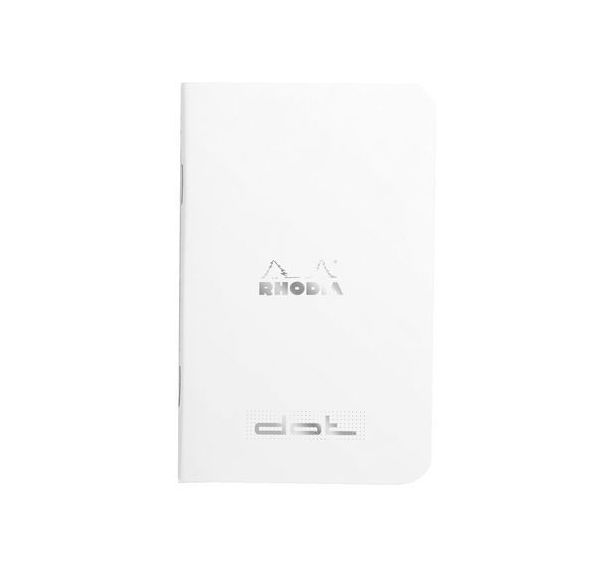 Carnet piqué blanc dot 7,5x12 cm 48p non détachables 80g