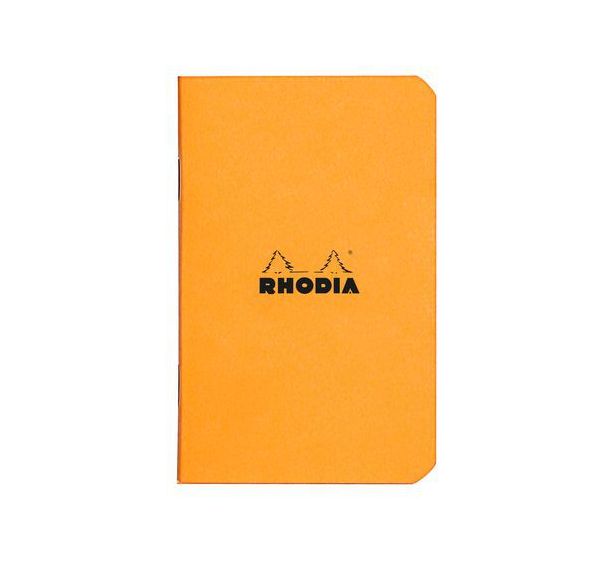 Carnet piqué orange 7,5x12 cm 48p 5x5 non détachables 80g