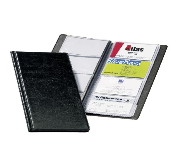 Carnet pour 96 cartes de visite Noir