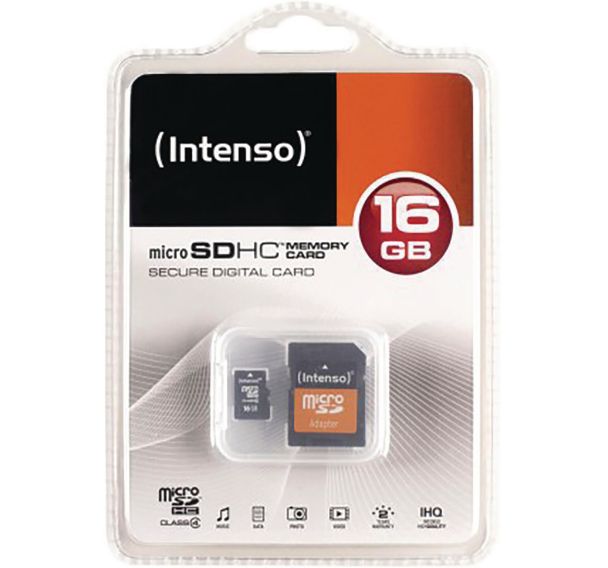 Carte MicroSDHC 16 Go Class 4 - Intenso