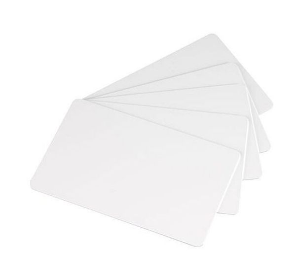 Carte PVC Haute qualité - Blanc - Brillant - Lot de 100