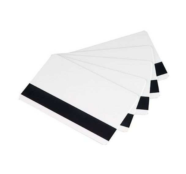 Carte PVC avec piste magnétique HiCo - Blanc