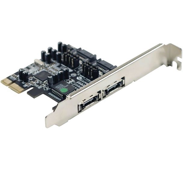 Carte SATA II PCI-Express 2 canaux 4 ports int./ext.