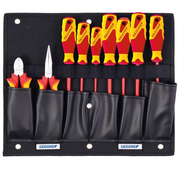 Carte d'outils avec assortiment de pinces / tournevis VDE