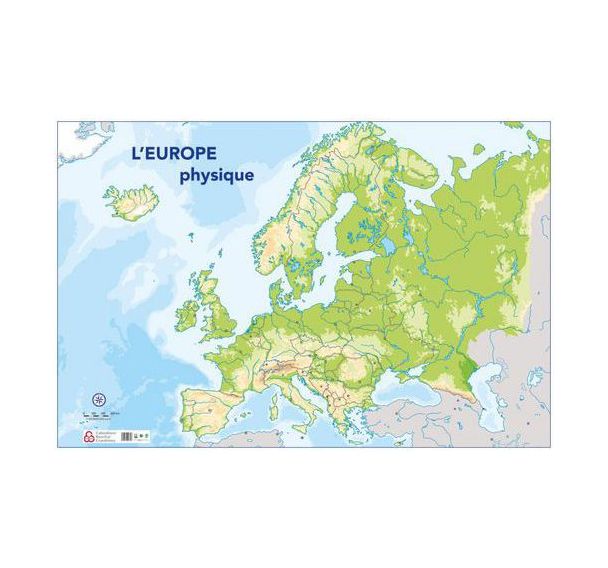 Carte muette Europe physique