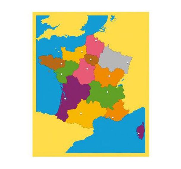 Carte puzzle 'La France'