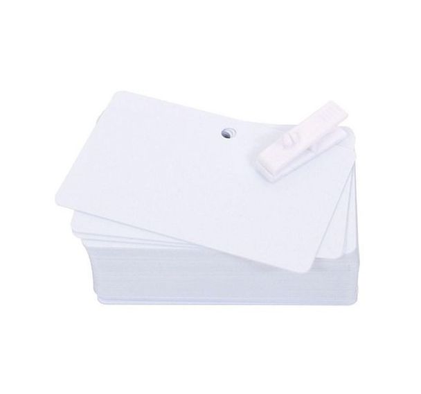 Cartes à imprimer PVC - Blanches - 5 mm - Lot de 100 - Sogedex