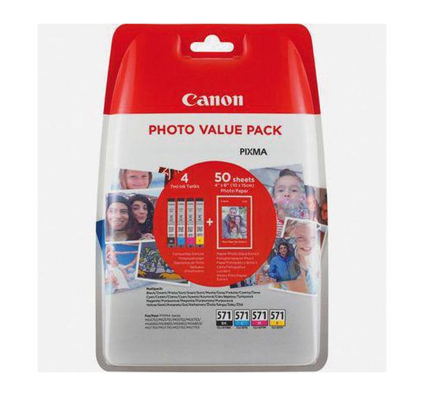 Cartouche Canon CLI-571 Pack 0386C004 4 couleurs