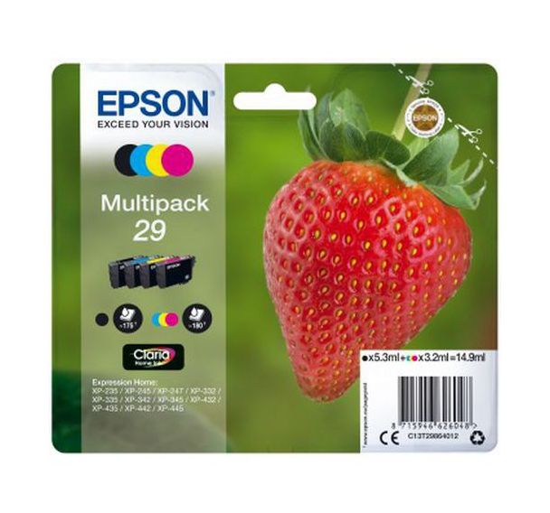 Cartouche EPSON Pack noire + 4 couleurs C13T29864012