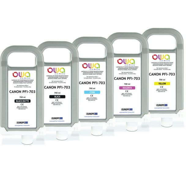 Cartouche d'encre large format remanufacturée Canon PFI703 - OWA