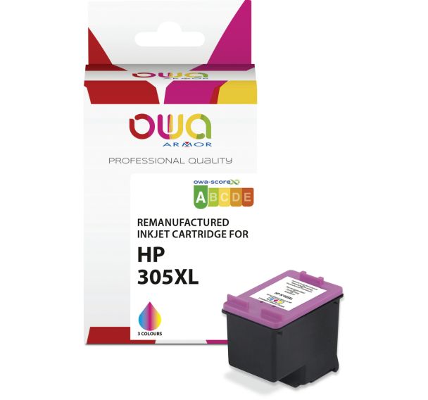 Cartouche d'encre remanufacturée 3 Couleurs HP 3YM63AE