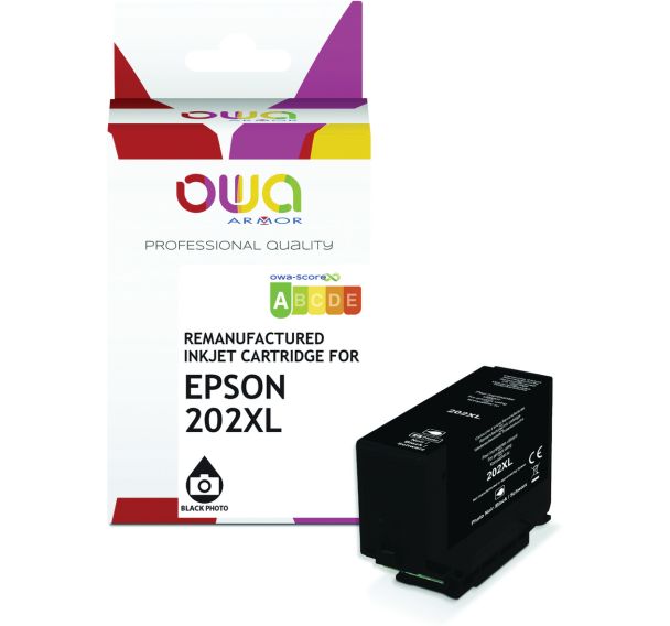 Cartouche d'encre remanufacturée Epson 202XL - Noir photo