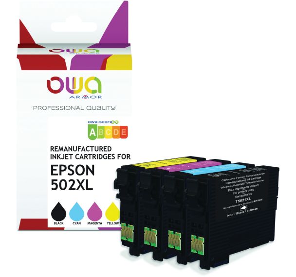 Cartouche d'encre remanufacturée Epson 502XL - 4 couleurs