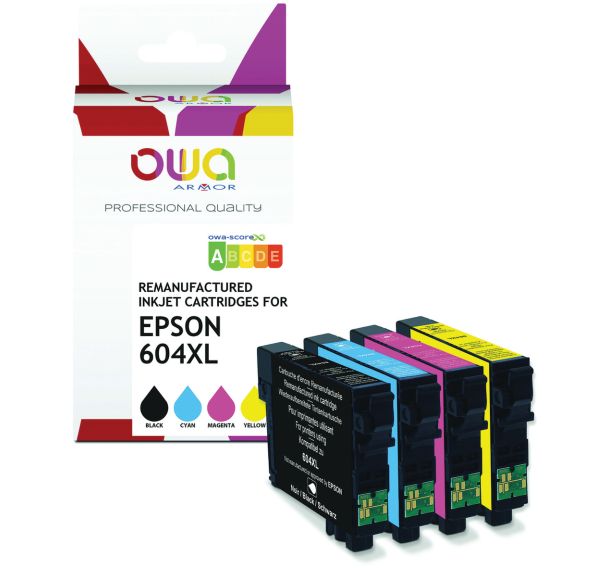 Cartouche d'encre remanufacturée Epson 604XL - 4 couleurs