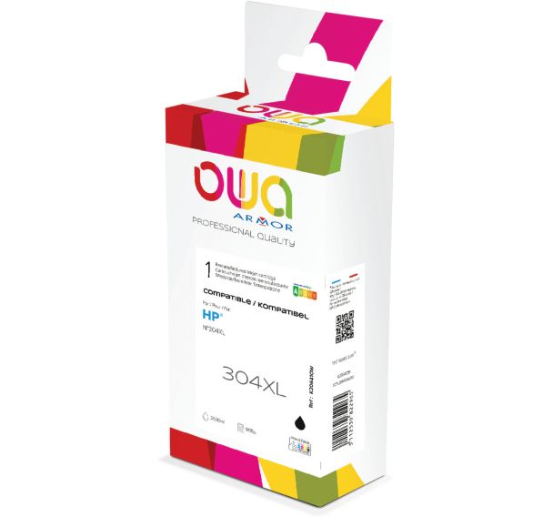 Cartouche d'encre remanufacturée HP 304XL B - OWA