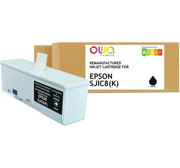 Cartouche d'encre remanufacturée SJIC8 cartouche - Noir