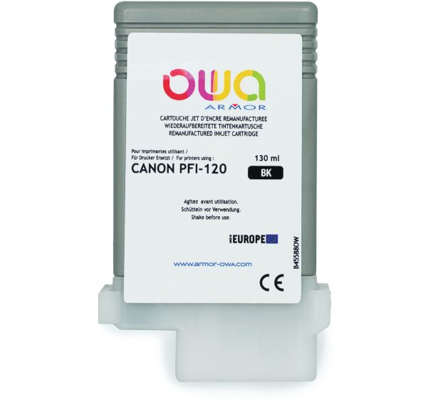 Cartouche d'encre remanufacturée large format Canon PFI120 - OWA