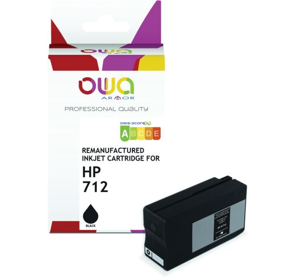 Cartouche d'encre remanufacturée large format HP 712 - OWA