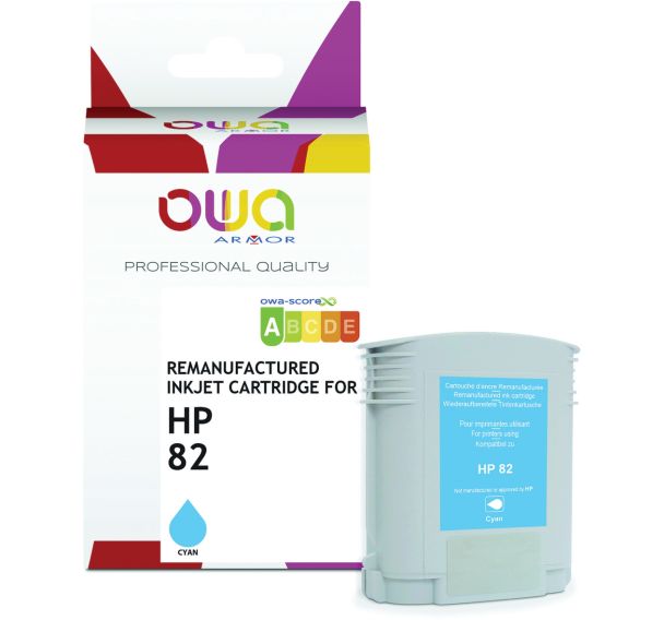 Cartouche d'encre remanufacturée large format HP C491A - OWA