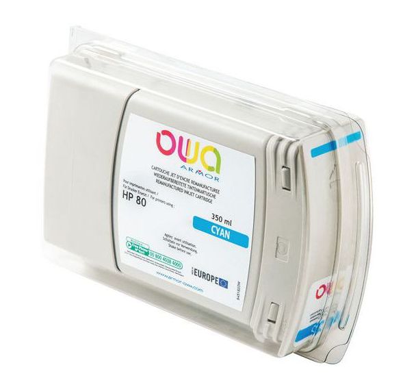 Cartouche d'encre traceur remanufacturée HP 80 - Owa