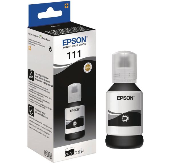 Recharge jet d'encre EcoTank 111 Noir - Epson
