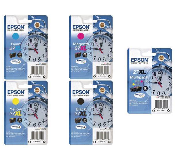 Cartouche jet d'encre Haute capacité 27 XL ''réveil'' - Epson