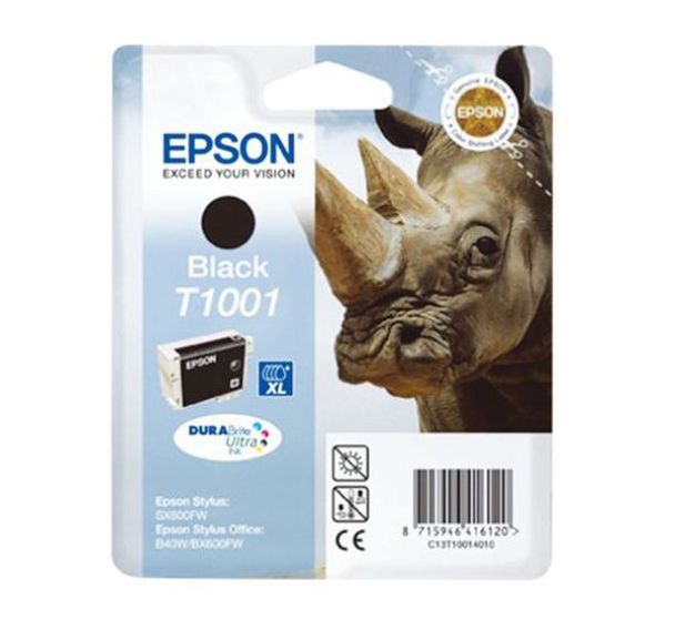 Cartouche jet d'encre T1001 ''Rhinocéros'' Noir - Epson