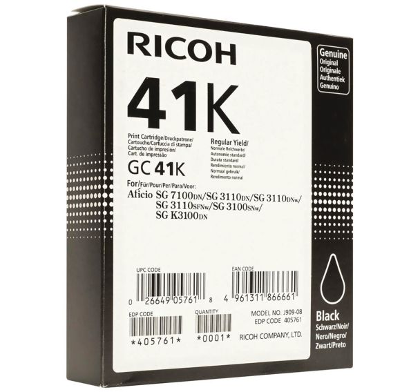 Cartouche jet d'encre noir CG 41 - Ricoh