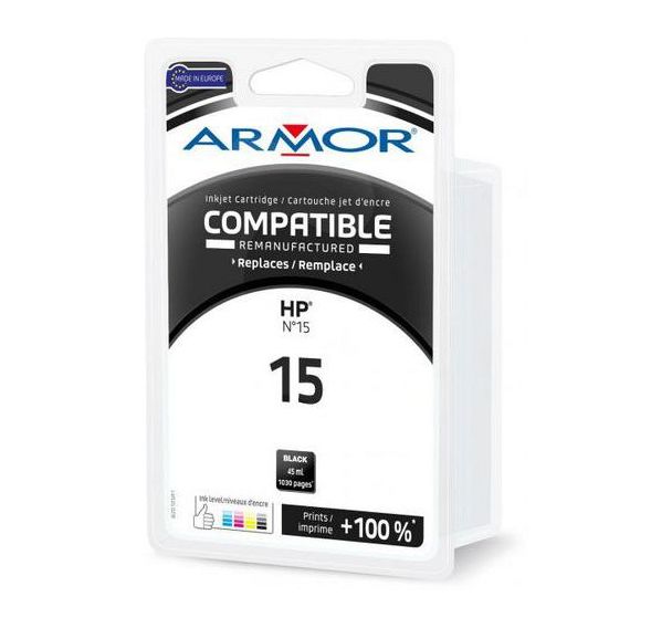 Cartouche jet encre noire 1jet0052 compatible HP15